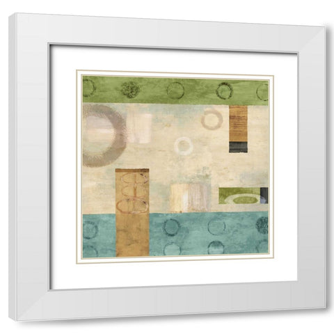 Variations II White Modern Wood Framed Art Print with Double Matting by Nelson, Brent