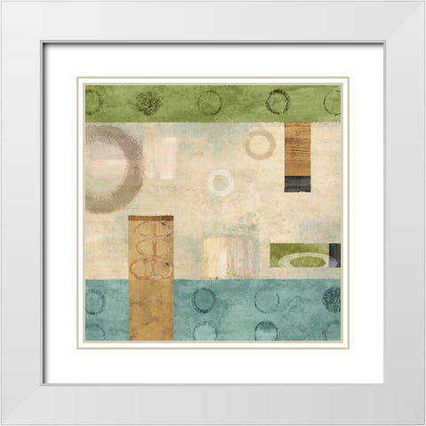 Variations II White Modern Wood Framed Art Print with Double Matting by Nelson, Brent