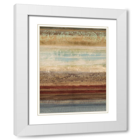 Ambient I White Modern Wood Framed Art Print with Double Matting by Nelson, Brent