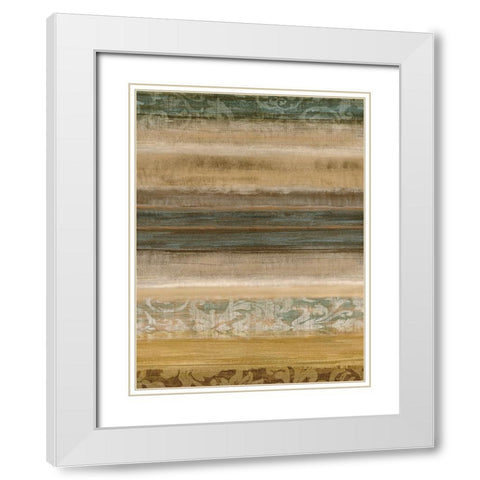 Ambient II White Modern Wood Framed Art Print with Double Matting by Nelson, Brent
