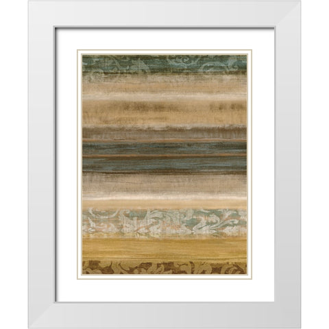Ambient II White Modern Wood Framed Art Print with Double Matting by Nelson, Brent