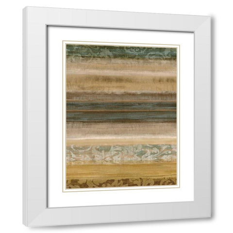 Ambient I White Modern Wood Framed Art Print with Double Matting by Nelson, Brent