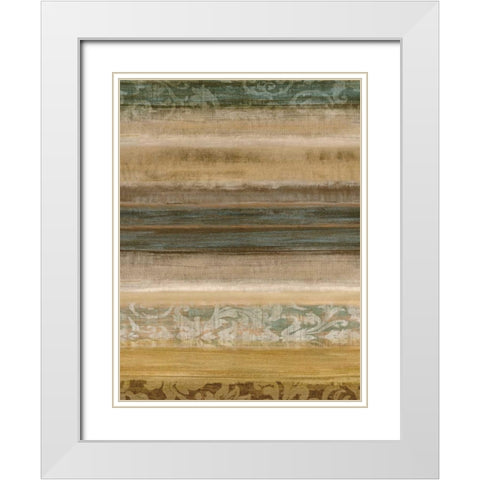 Ambient I White Modern Wood Framed Art Print with Double Matting by Nelson, Brent