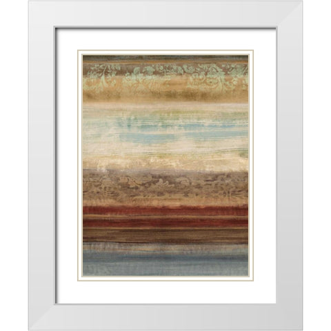 Ambient II White Modern Wood Framed Art Print with Double Matting by Nelson, Brent