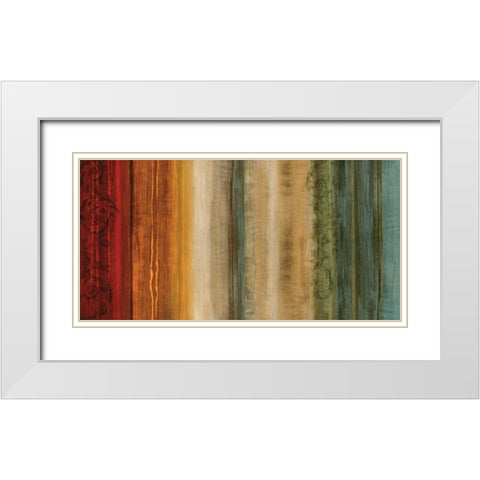 Nuanced I White Modern Wood Framed Art Print with Double Matting by Nelson, Brent