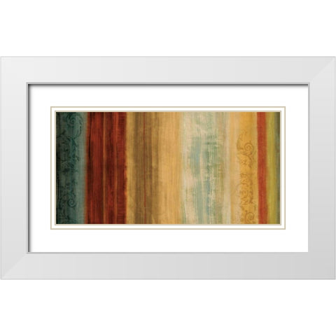 Nuanced II White Modern Wood Framed Art Print with Double Matting by Nelson, Brent