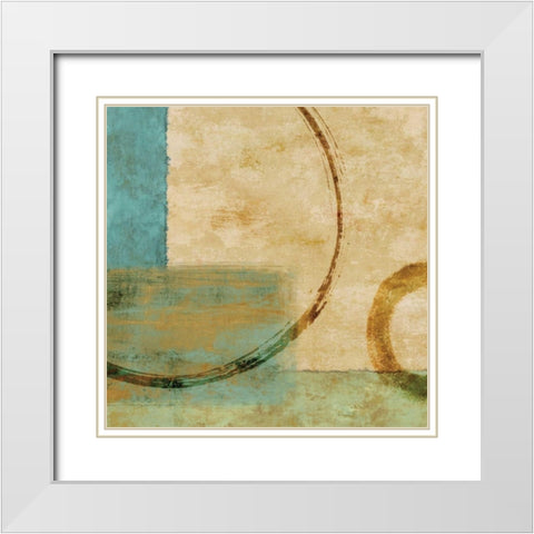 Relativity I White Modern Wood Framed Art Print with Double Matting by Nelson, Brent