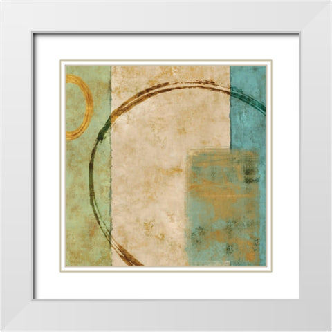 Relativity II White Modern Wood Framed Art Print with Double Matting by Nelson, Brent