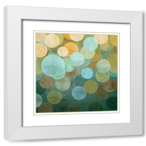 Upward II White Modern Wood Framed Art Print with Double Matting by Nelson, Brent