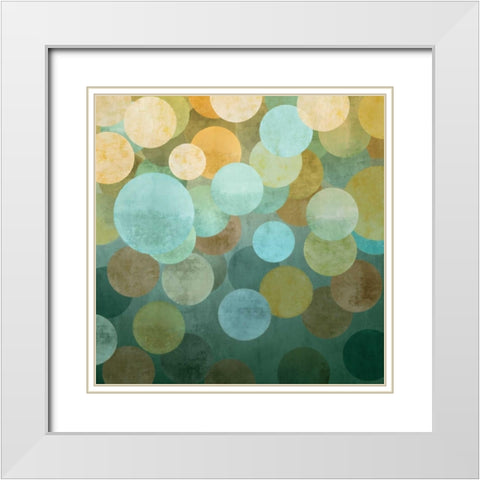 Upward II White Modern Wood Framed Art Print with Double Matting by Nelson, Brent