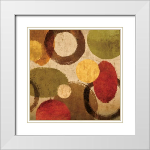 Onward I White Modern Wood Framed Art Print with Double Matting by Nelson, Brent