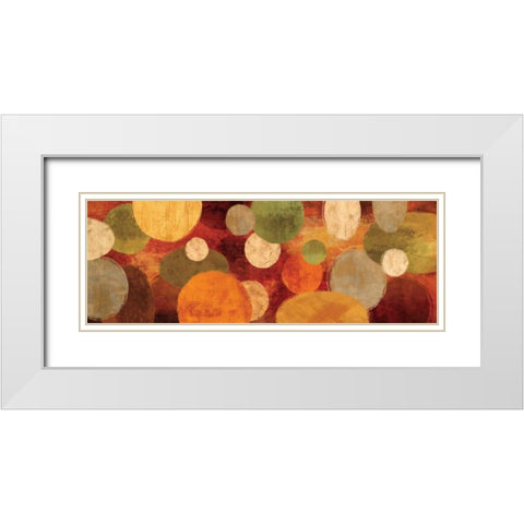 With Gusto I White Modern Wood Framed Art Print with Double Matting by Nelson, Brent
