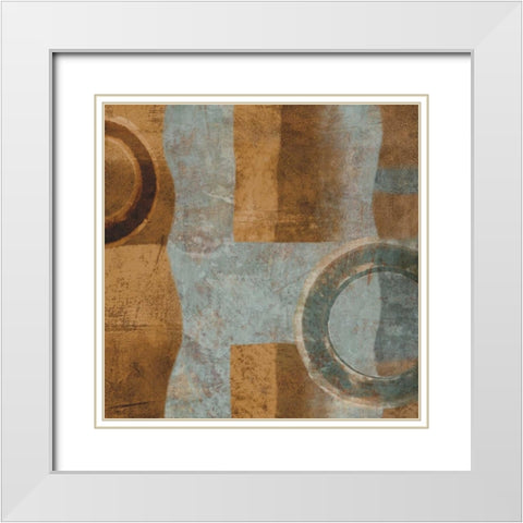 Go I White Modern Wood Framed Art Print with Double Matting by Nelson, Brent