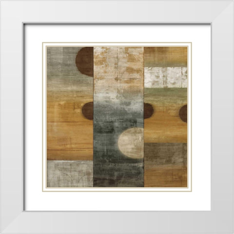 Roundabout I White Modern Wood Framed Art Print with Double Matting by Nelson, Brent