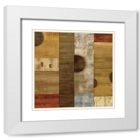 Roundabout II White Modern Wood Framed Art Print with Double Matting by Nelson, Brent