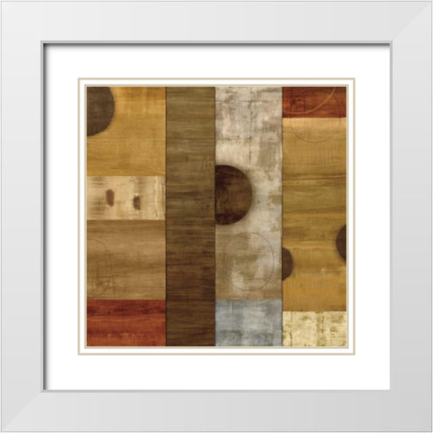 Roundabout II White Modern Wood Framed Art Print with Double Matting by Nelson, Brent