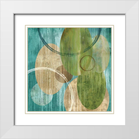 Authentic I White Modern Wood Framed Art Print with Double Matting by Nelson, Brent