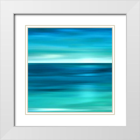 Serene White Modern Wood Framed Art Print with Double Matting by Anderson, Carly