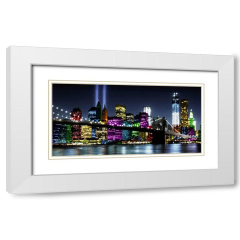 NYC In Living Color II White Modern Wood Framed Art Print with Double Matting by Ames, Carly