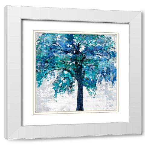 Solo I White Modern Wood Framed Art Print with Double Matting by Bell, Cami
