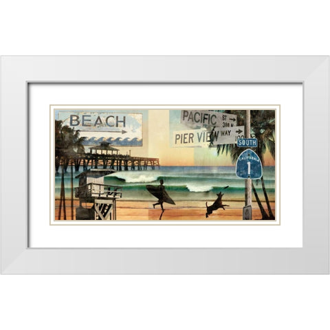 California Dreaming White Modern Wood Framed Art Print with Double Matting by Carter, Charlie