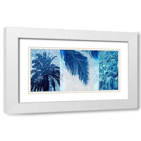 Palm Resort II White Modern Wood Framed Art Print with Double Matting by Carter, Charlie