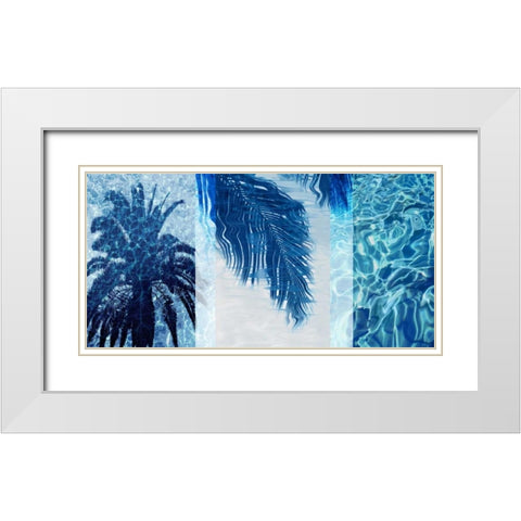 Palm Resort II White Modern Wood Framed Art Print with Double Matting by Carter, Charlie