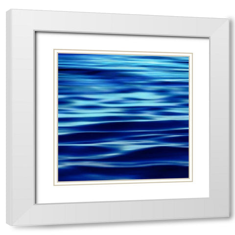 Deep Blue Sea White Modern Wood Framed Art Print with Double Matting by Carter, Charlie