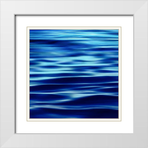 Deep Blue Sea White Modern Wood Framed Art Print with Double Matting by Carter, Charlie