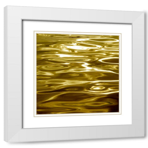 Liquid Gold White Modern Wood Framed Art Print with Double Matting by Carter, Charlie