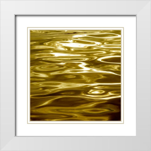Liquid Gold White Modern Wood Framed Art Print with Double Matting by Carter, Charlie