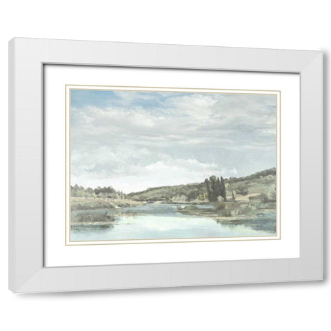 On the Water White Modern Wood Framed Art Print with Double Matting by McKee, Christy