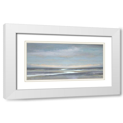 Riverbend II White Modern Wood Framed Art Print with Double Matting by McKee, Christy