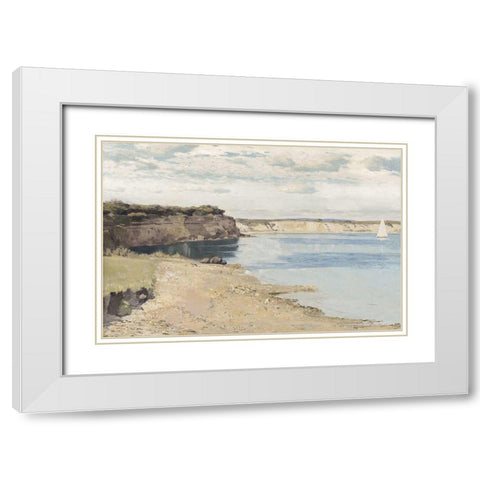 Set Sail White Modern Wood Framed Art Print with Double Matting by McKee, Christy