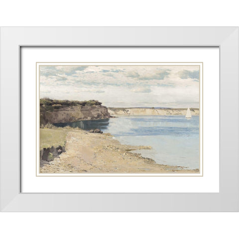 Set Sail White Modern Wood Framed Art Print with Double Matting by McKee, Christy