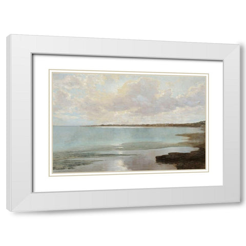 At the Shore White Modern Wood Framed Art Print with Double Matting by McKee, Christy