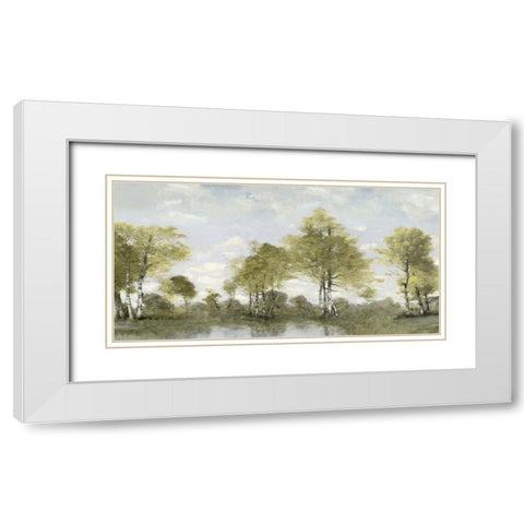 Pond Reflection I White Modern Wood Framed Art Print with Double Matting by McKee, Christy