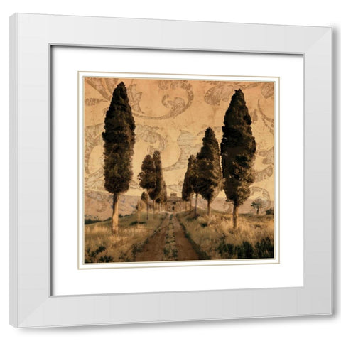 Tuscany I White Modern Wood Framed Art Print with Double Matting by Floyd, Colin