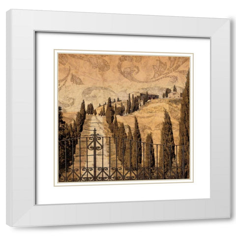 Tuscany II White Modern Wood Framed Art Print with Double Matting by Floyd, Colin
