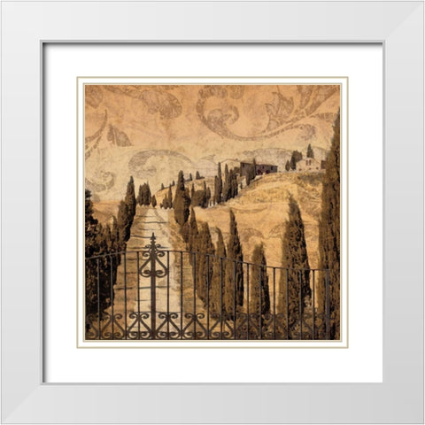 Tuscany II White Modern Wood Framed Art Print with Double Matting by Floyd, Colin