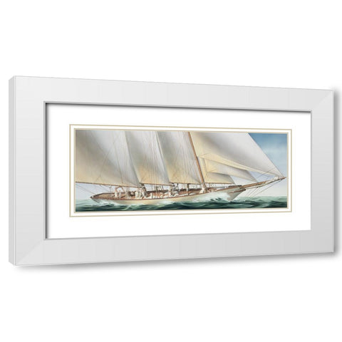 The Challenge White Modern Wood Framed Art Print with Double Matting by Davies, Christopher