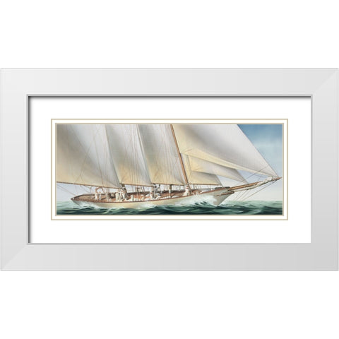 The Challenge White Modern Wood Framed Art Print with Double Matting by Davies, Christopher