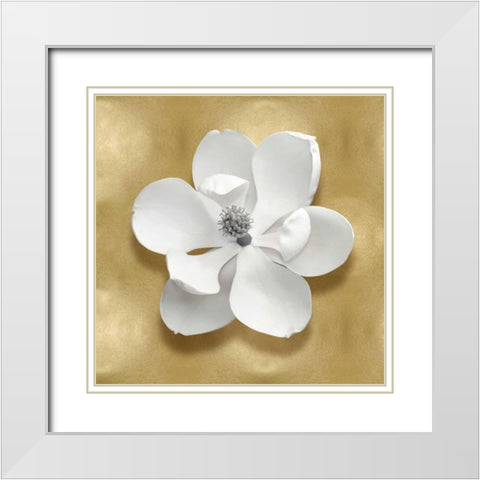Pure I White Modern Wood Framed Art Print with Double Matting by Kelly, Caroline