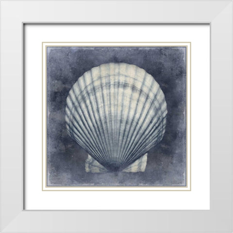 Ocean Blue II White Modern Wood Framed Art Print with Double Matting by Kelly, Caroline