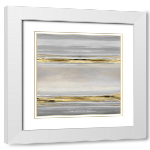 Linear Motion in Grey White Modern Wood Framed Art Print with Double Matting by Corbin, Allie