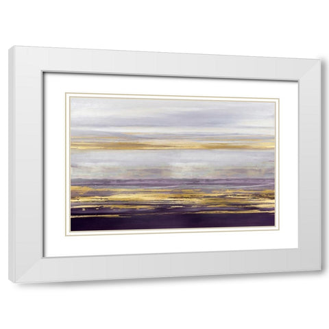 Amethyst Reflections II White Modern Wood Framed Art Print with Double Matting by Corbin, Allie