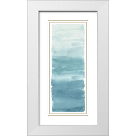 Aqua Blend White Modern Wood Framed Art Print with Double Matting by Corbin, Allie