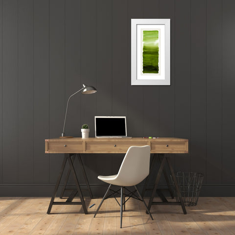 Green Blend White Modern Wood Framed Art Print with Double Matting by Corbin, Allie