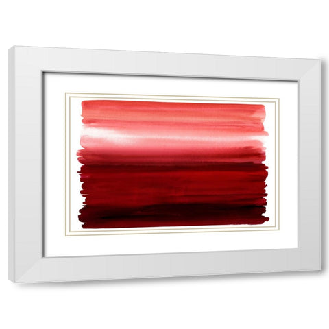 Ombre Red I White Modern Wood Framed Art Print with Double Matting by Corbin, Allie