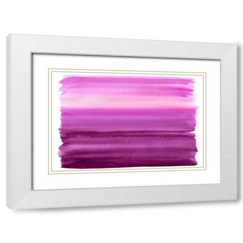 Ombre Pink I White Modern Wood Framed Art Print with Double Matting by Corbin, Allie